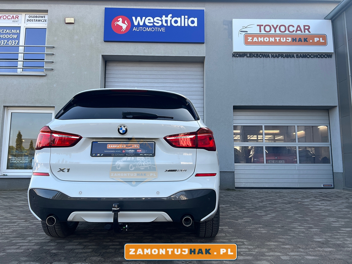 samochód bmw x1 f48 z hakiem holowniczym westfalia a40v 